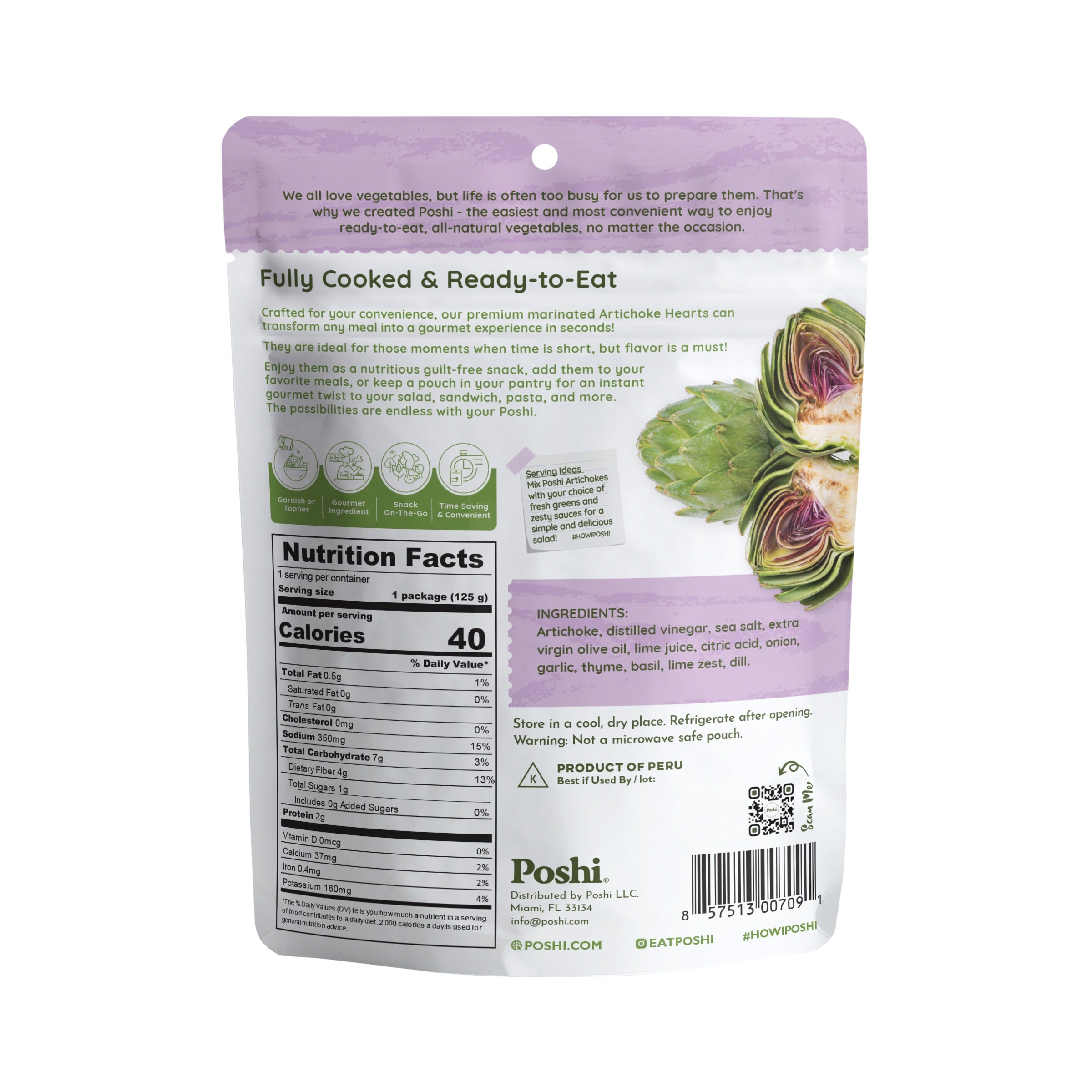 Artichokes With Basil & Thyme | Easy Chef - 10 Pack (4.4 OZ/Pouch