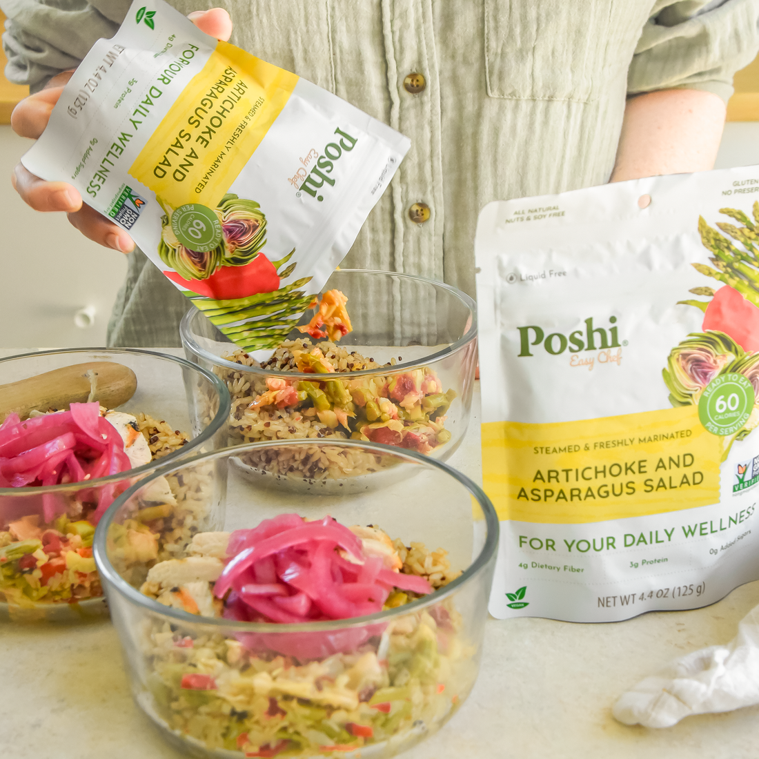 Limited Easy Chef Meal Starter Duo - 6ct Riced Hearts of Palm & Artichoke Asparagus Salad