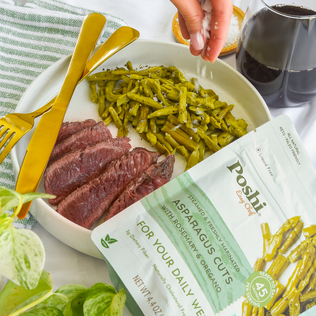 Limited Easy Veggie Side Trio - 6ct Riced Cauliflower, Diced Red Peppers, and Asparagus Cuts