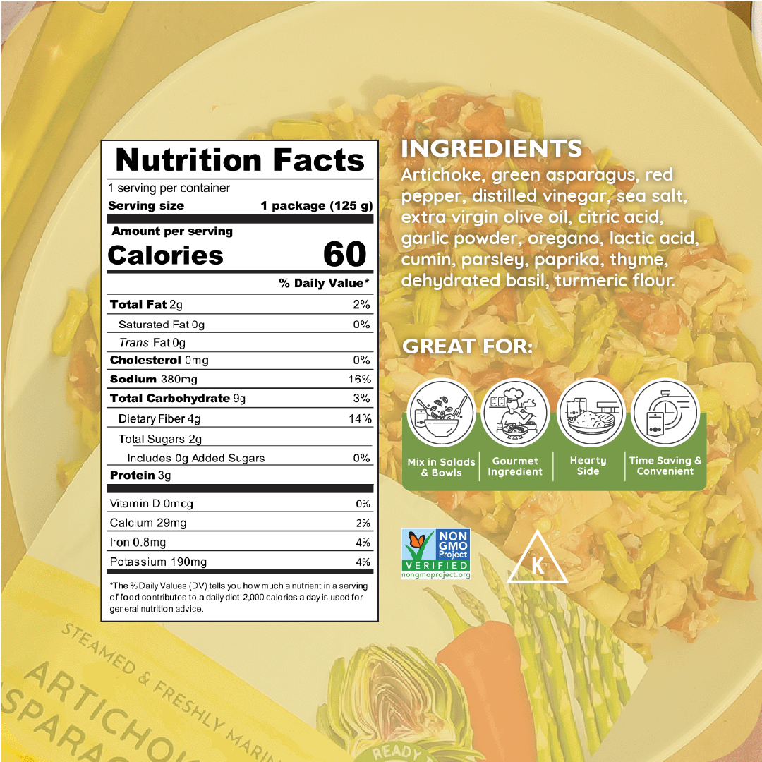 Limited Easy Chef Meal Starter Duo - 6ct Riced Hearts of Palm & Artichoke Asparagus Salad