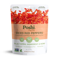 Diced Red Peppers - Flame-Roasted & Marinated with Extra Virgin Olive Oil | Easy Chef - 10 Pack (4.4 OZ/Pouch)