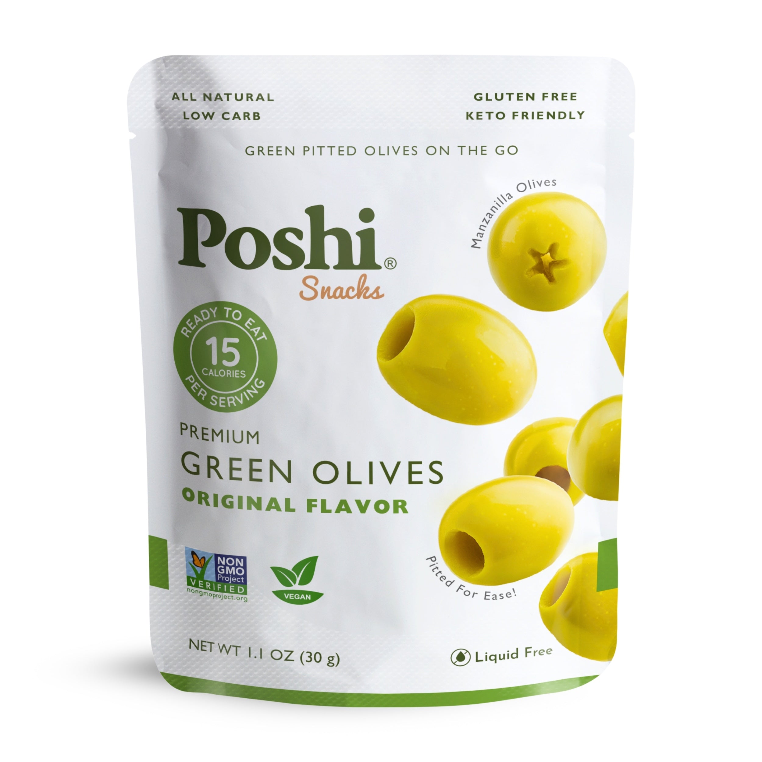 Pitted Green Olives, Original Flavor
