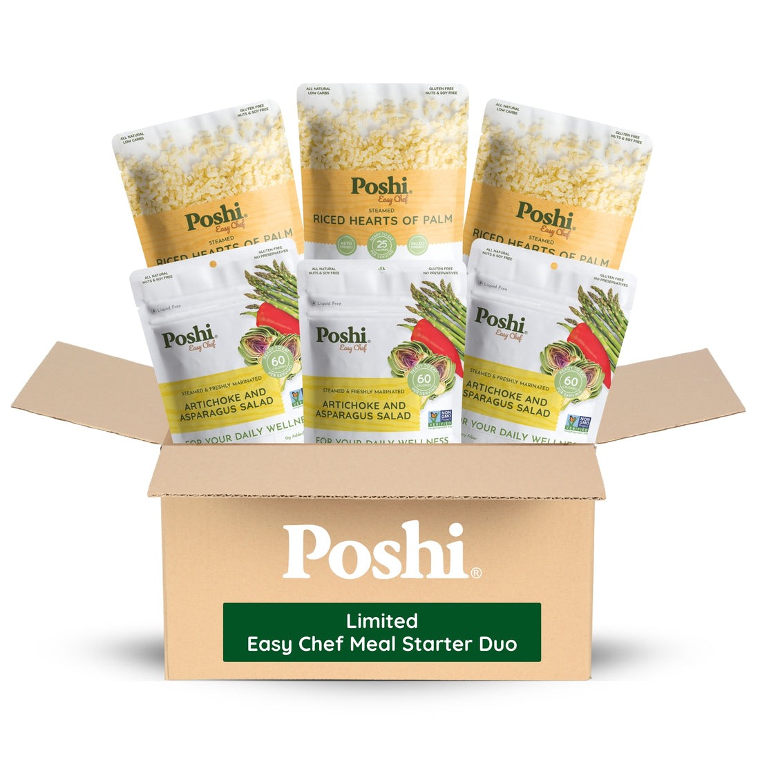 Limited Easy Chef Meal Starter Duo - 6ct Riced Hearts of Palm & Artichoke Asparagus Salad