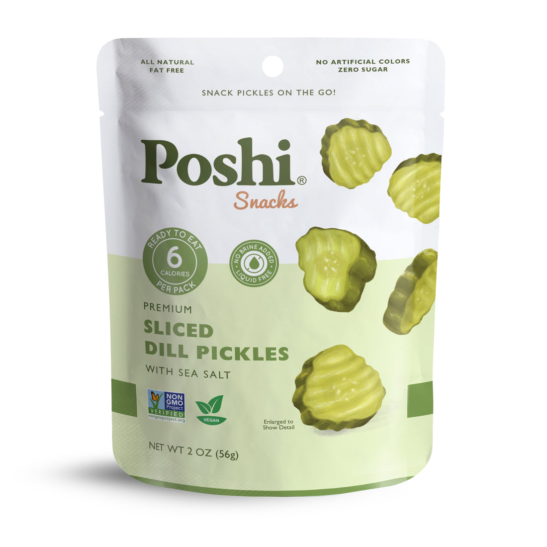 Sliced Dill Pickles - 10 Snack Packs (2 OZ/Pouch)
